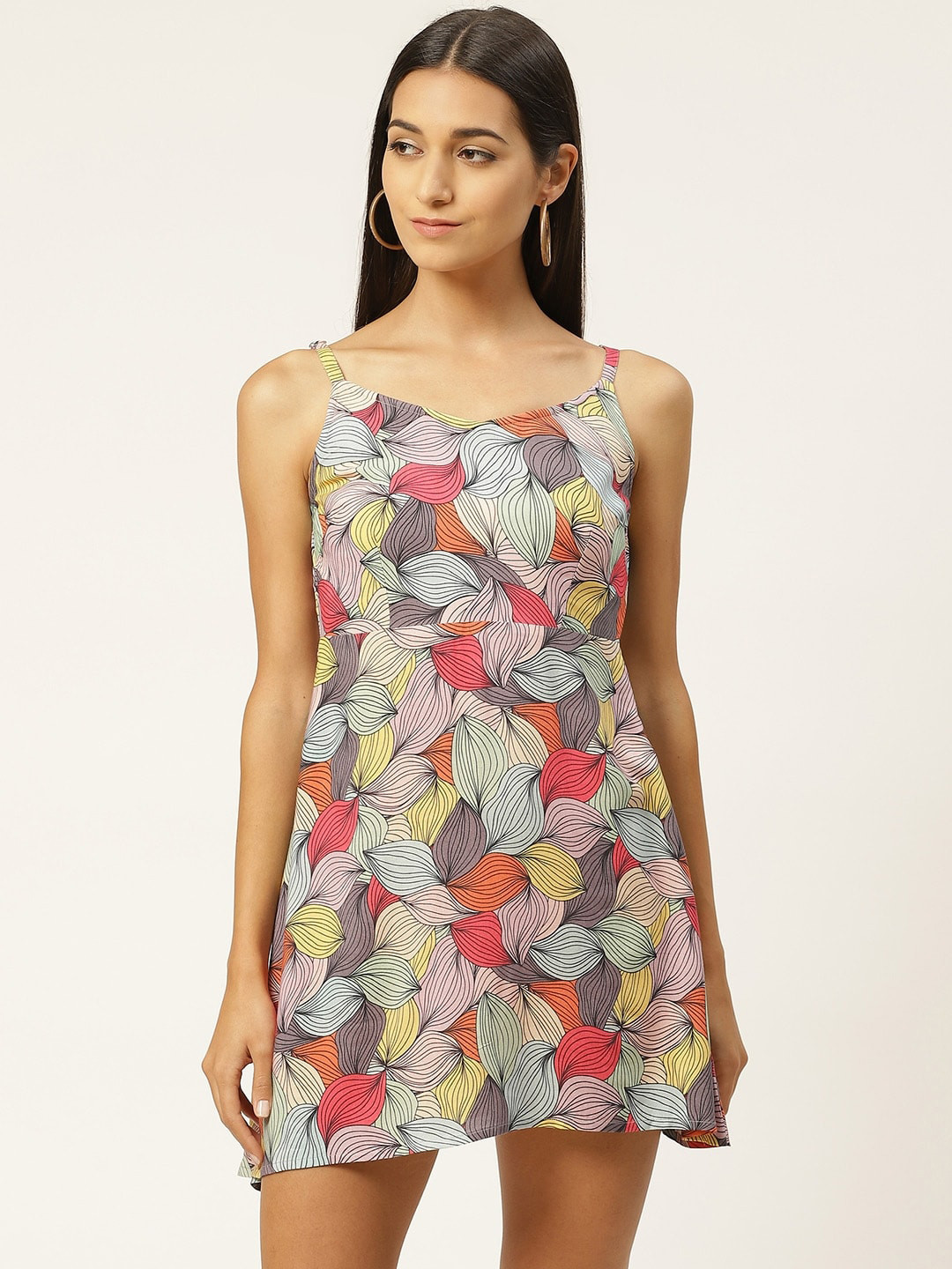 Buy IQRAAR Pink Floral A Line Mini Dress Dresses for Women 18359770 Myntra
