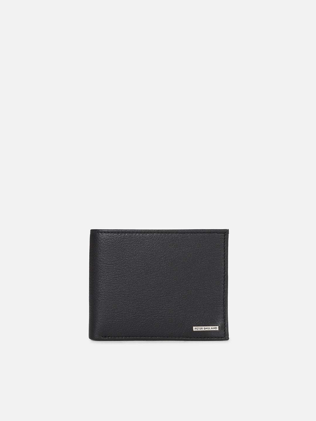 Buy Peter England Men Black Leather Two Fold Wallet Wallets for Men