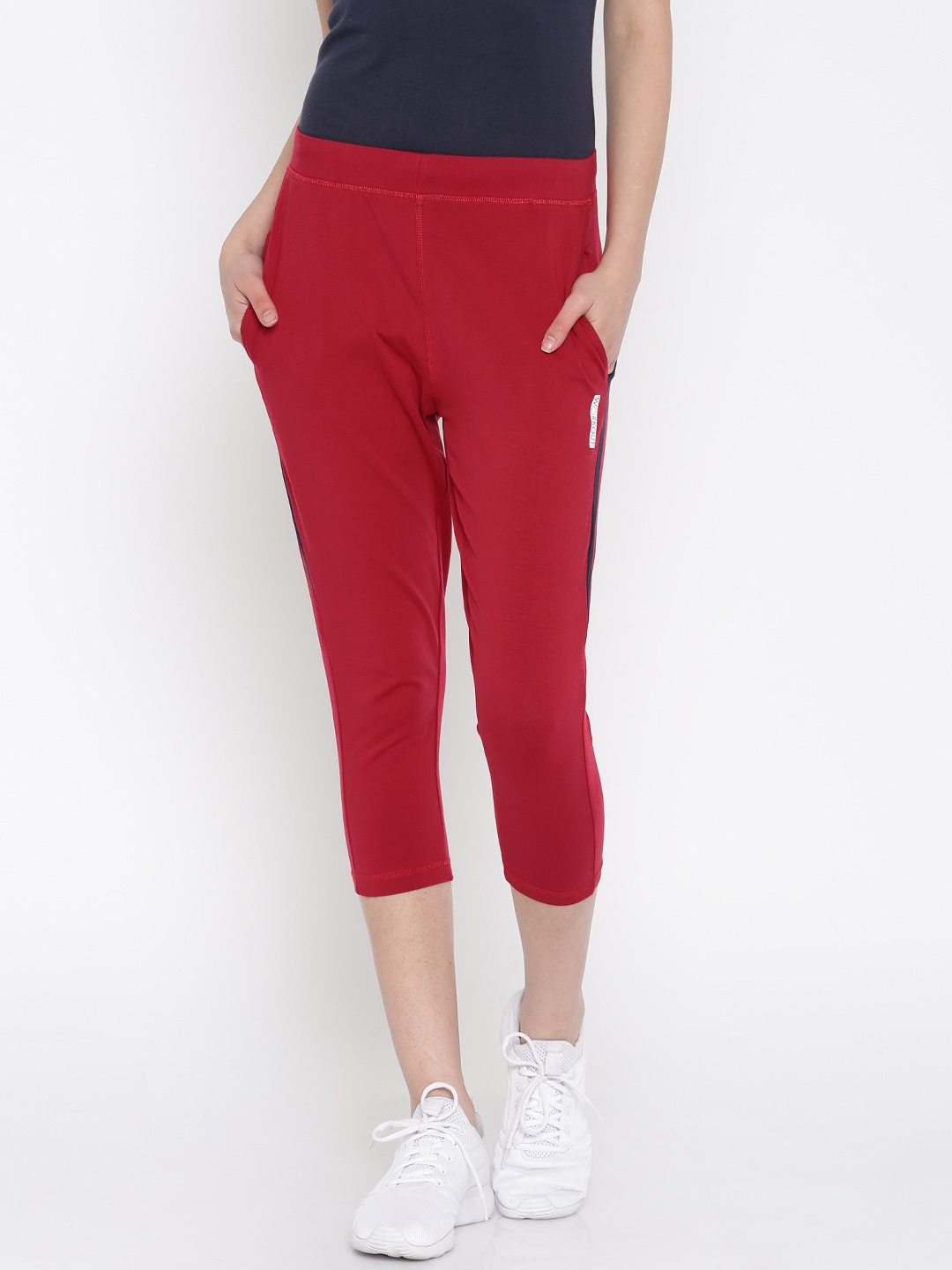 Buy Sweet Dreams Women Red Solid Regular Fit Capris - Capris for Women ...