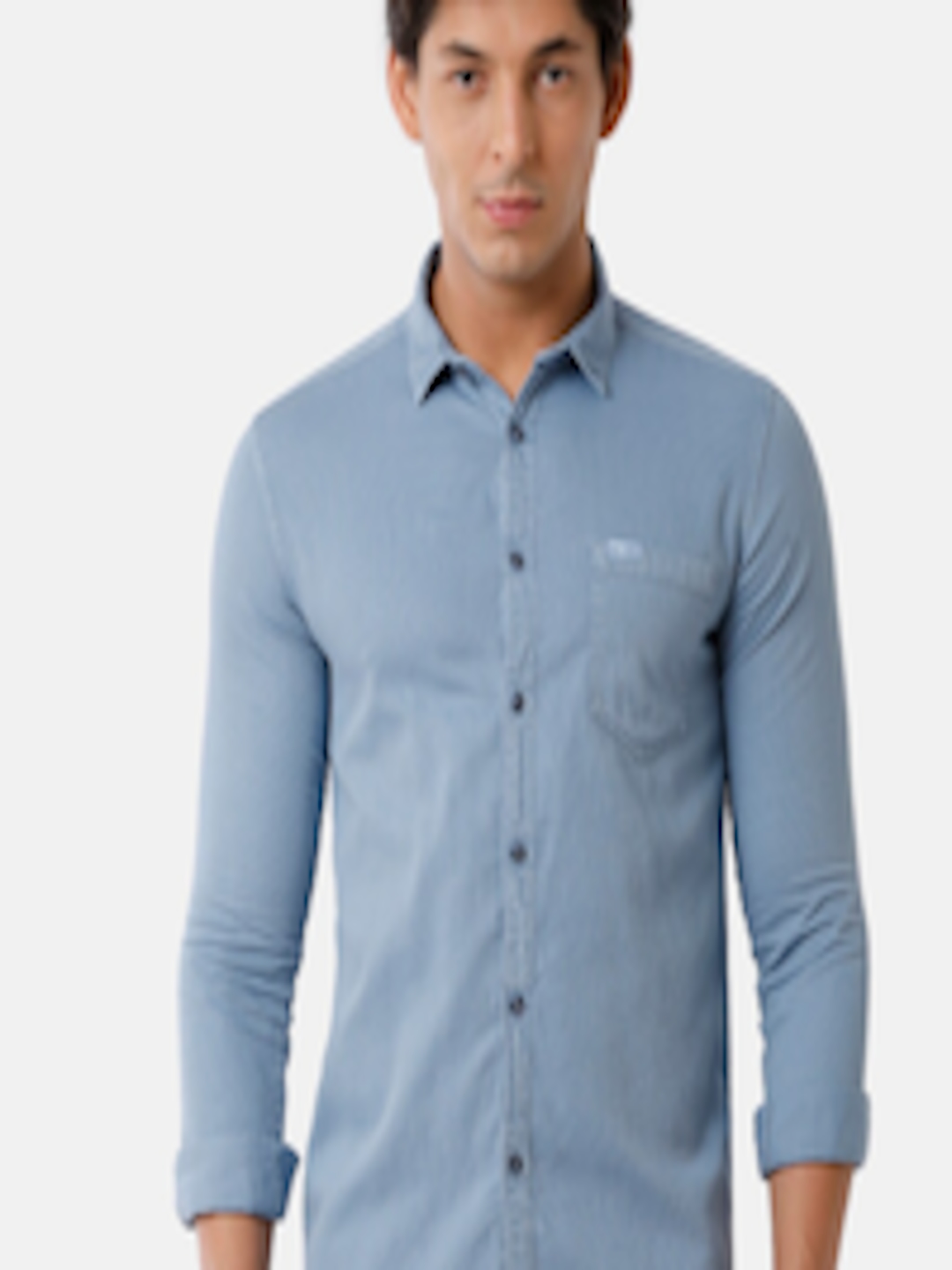 Buy Voi Jeans Men Blue Classic Slim Fit Casual Shirt - Shirts for Men ...