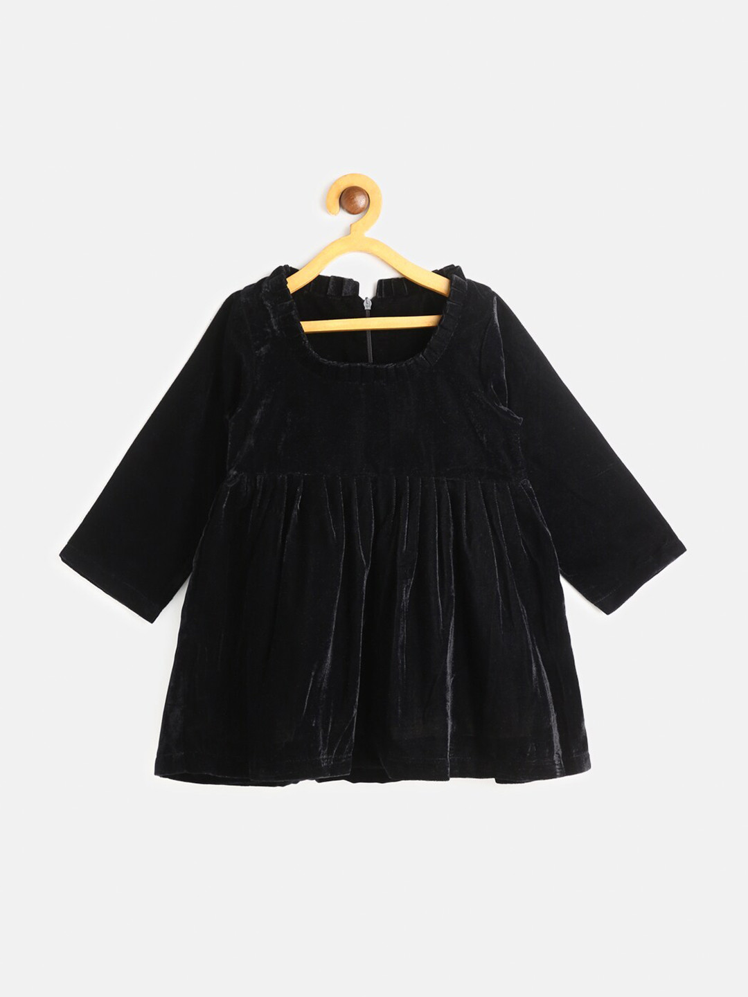Buy Black Velvet Dress Dresses for Girls 18367890 Myntra
