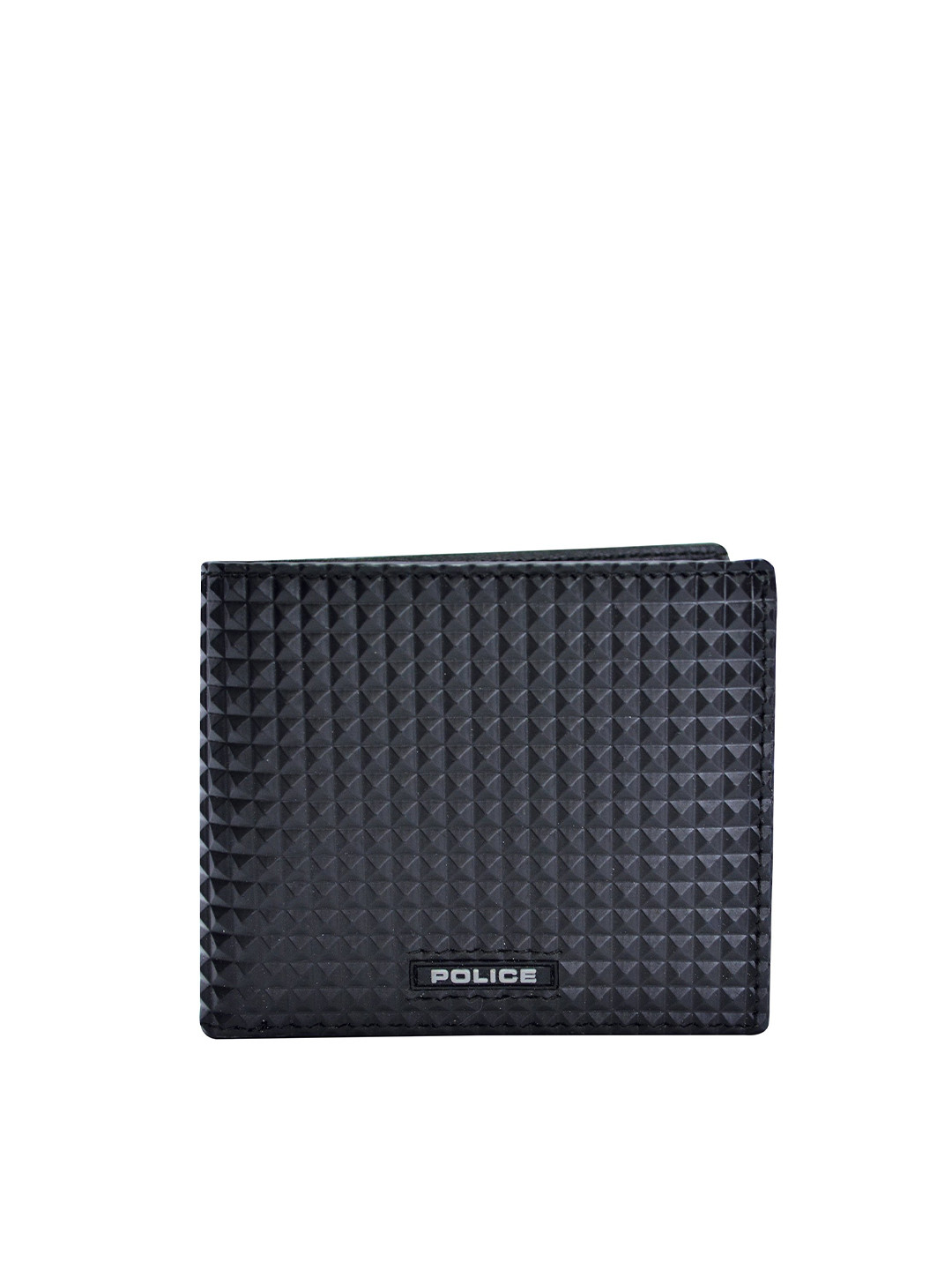 Buy Police Unisex Black Leather Two Fold Wallet Wallets for Unisex