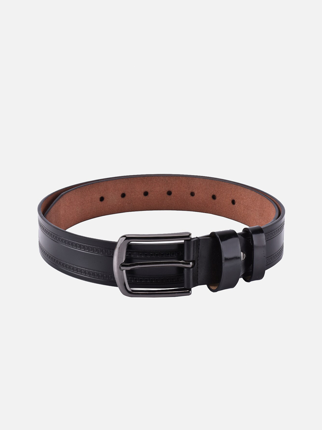 Buy BuckleUp Men Black Leather Belt Belts for Men 18371878 Myntra