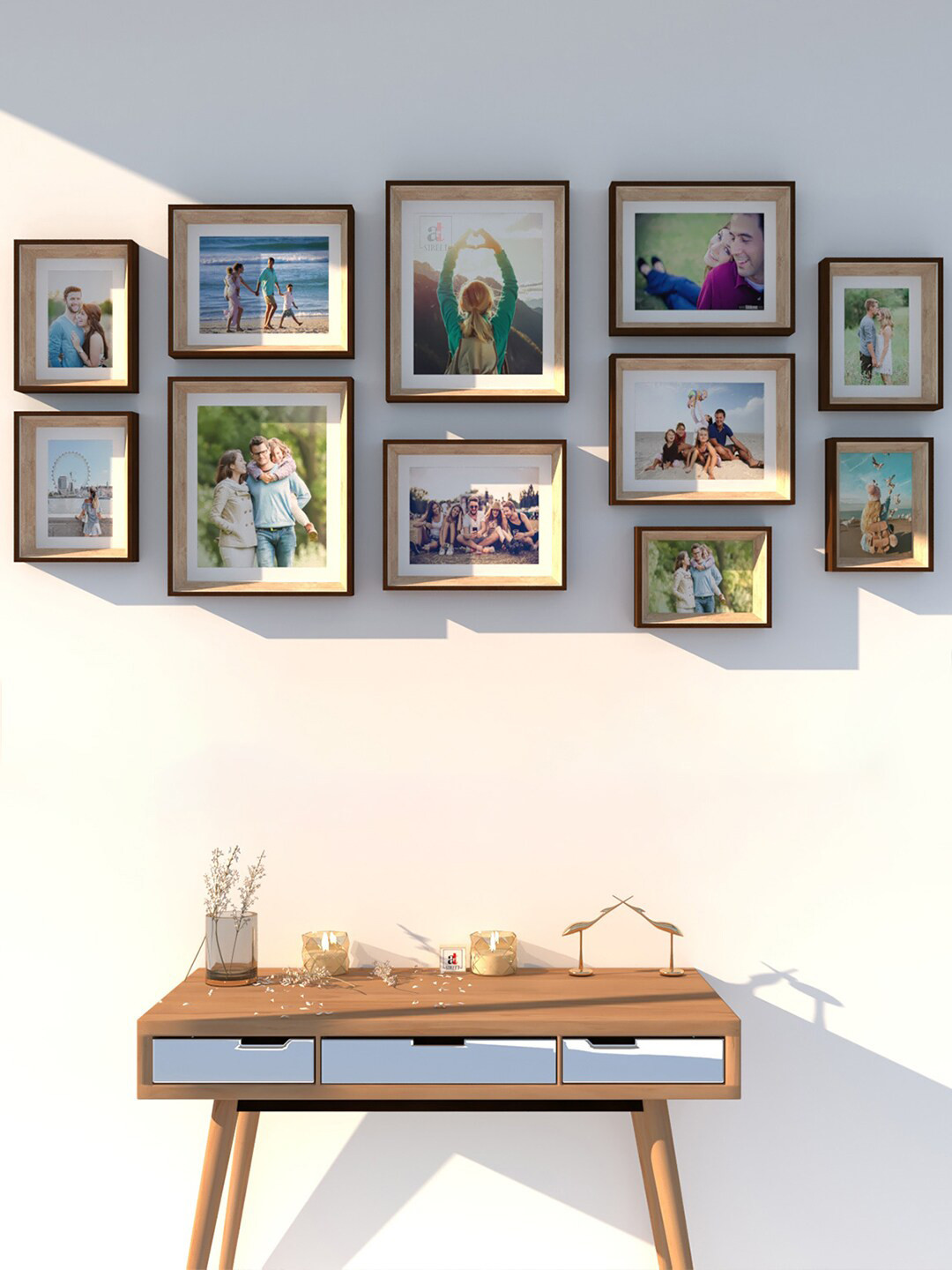 Buy Art Street Set Of 11 Wall 3 D Photo Frames Photo Frames for
