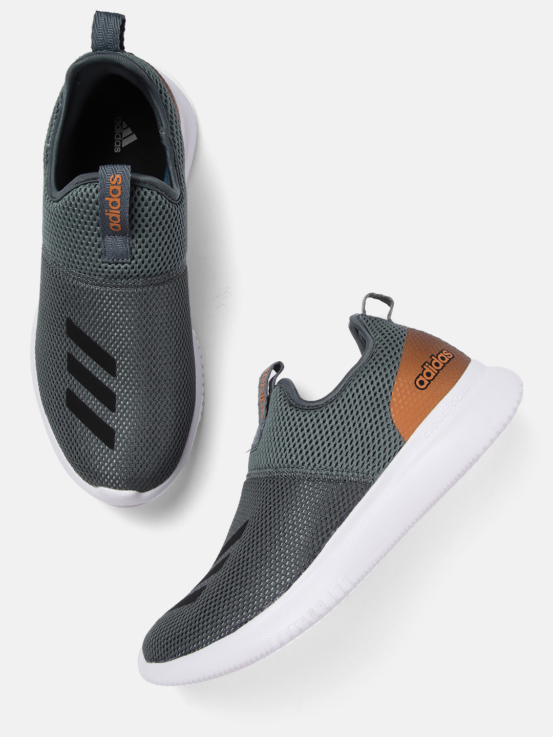 Buy ADIDAS Men Grey & Orange Caleron Mesh Walking Shoes Sports Shoes