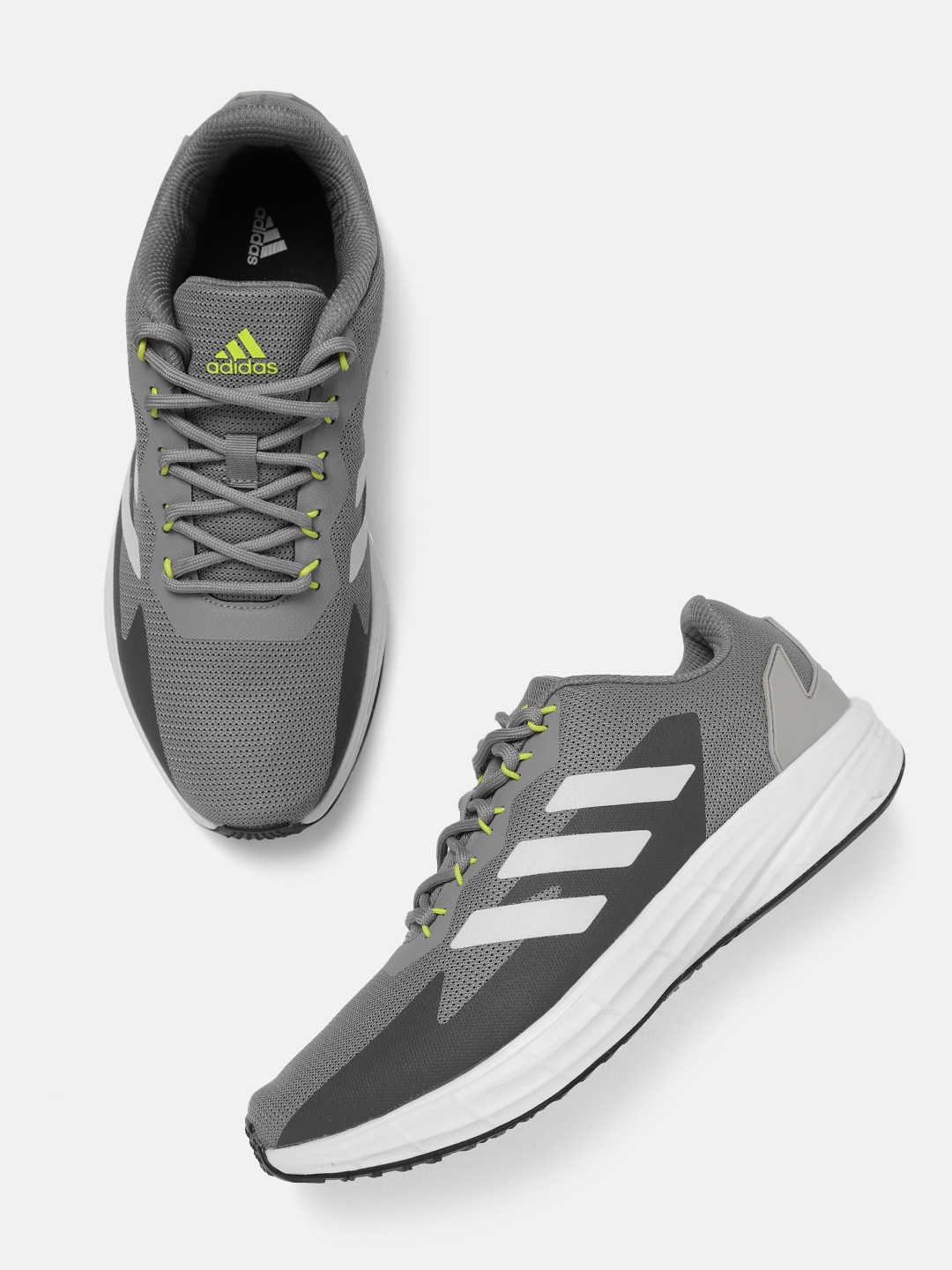 Buy ADIDAS Men Grey Woven Design Adi Dash Running Shoes - Sports Shoes ...