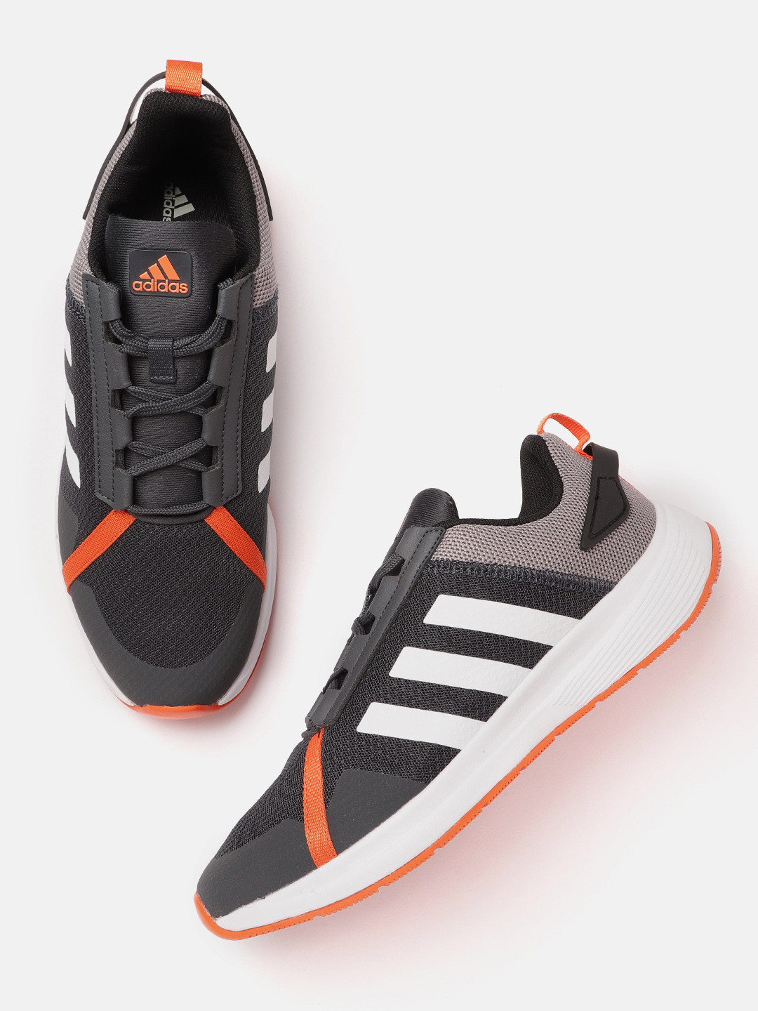 Buy ADIDAS Men Grey & White Woven Design Gallivantor Running Shoes