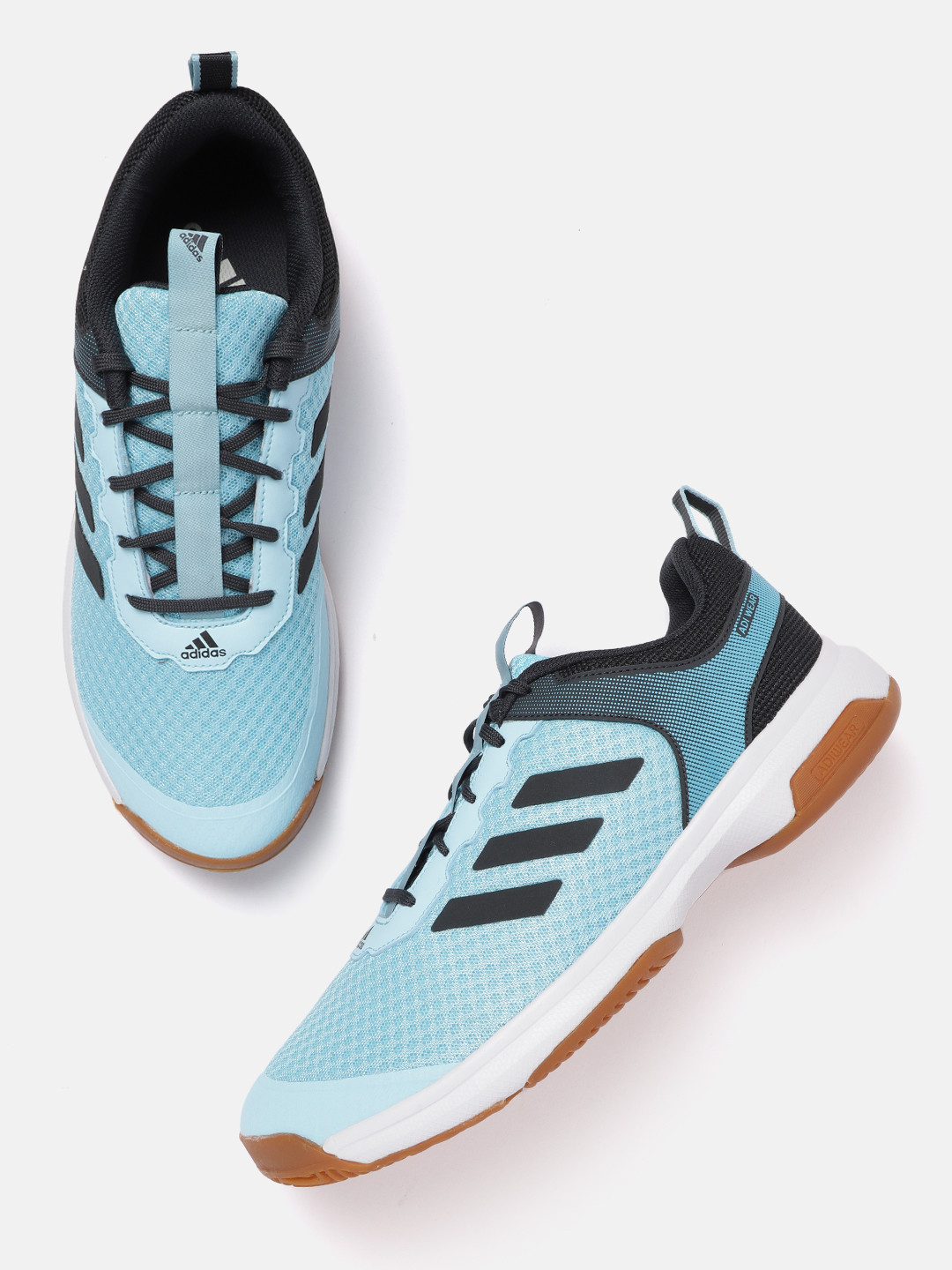 Buy ADIDAS Men Blue & Black Woven Design MILYNL Indoor Training Shoes