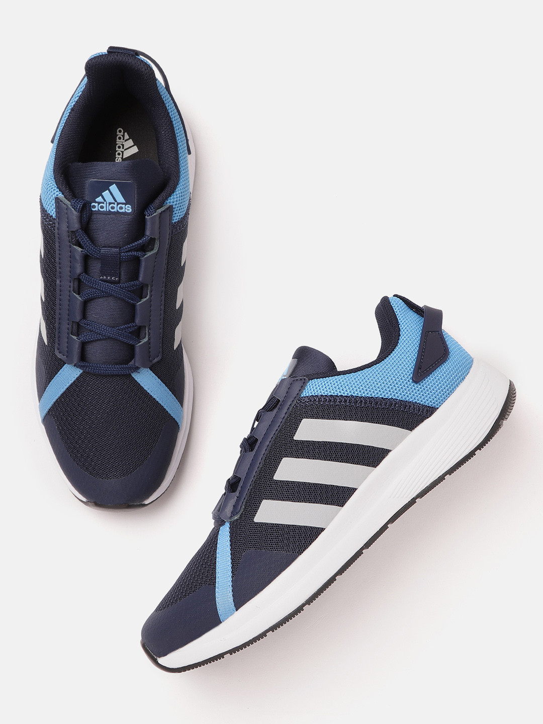 Buy ADIDAS Men Navy Blue & White Woven Design Gallivantor Running Shoes