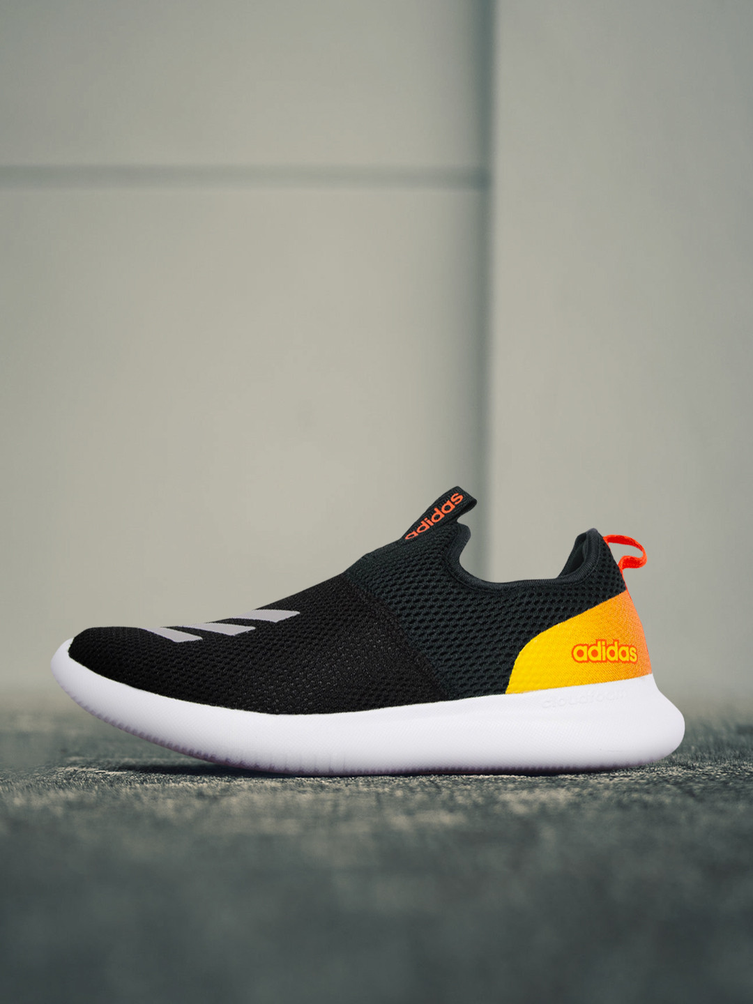 Buy ADIDAS Men Black & Orange Caleron Mesh Walking Shoes Sports Shoes