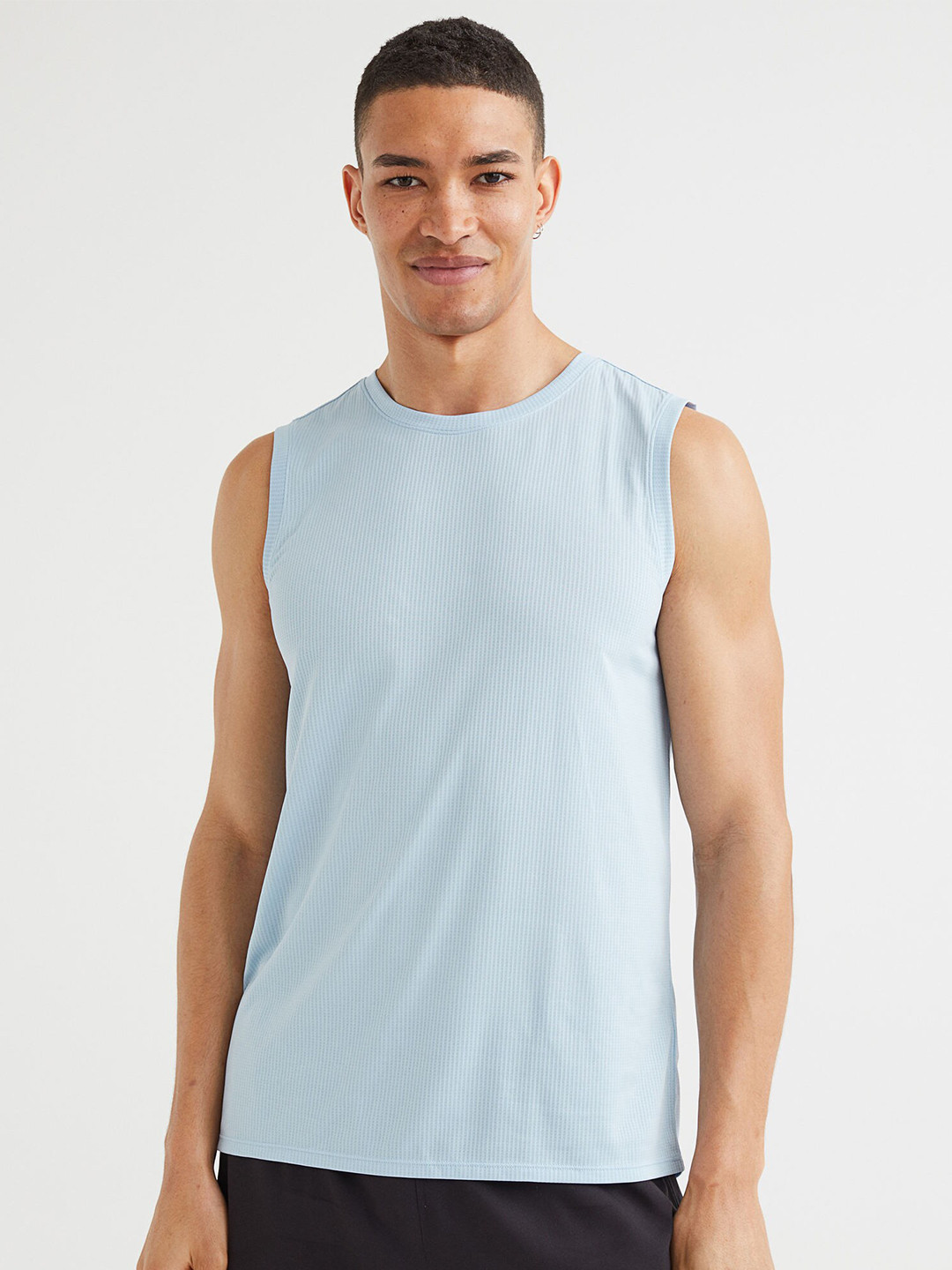 Buy H&M Blue Regular Fit Running Vest Top Tshirts for Men 18376758