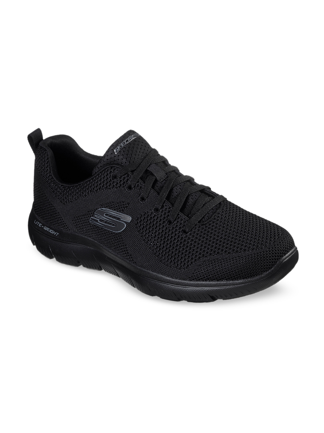 Buy Skechers Men Black Woven Design Sneakers - Casual Shoes for Men ...