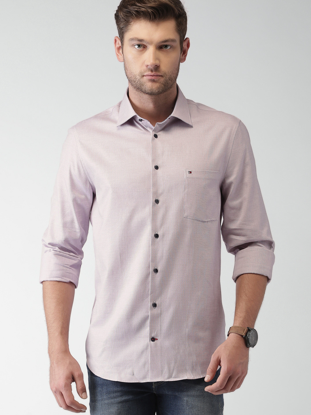 tommy hilfiger white formal shirt
