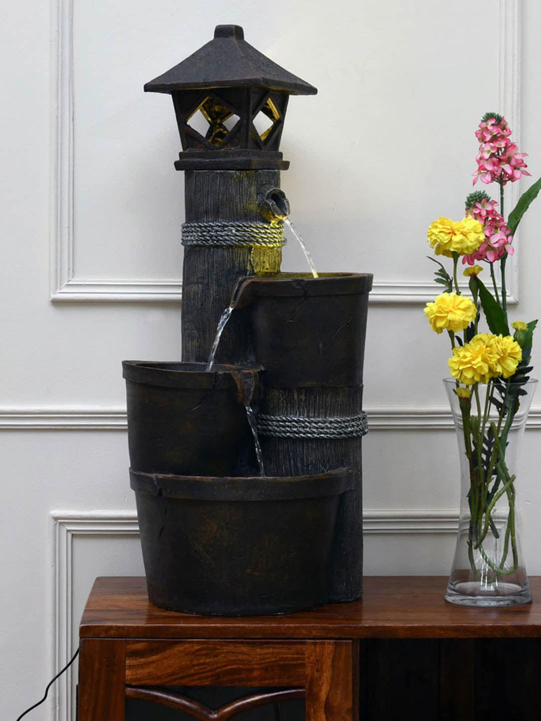 Buy Athome By Nilkamal Brown Light House Stone Finish Indoor Water