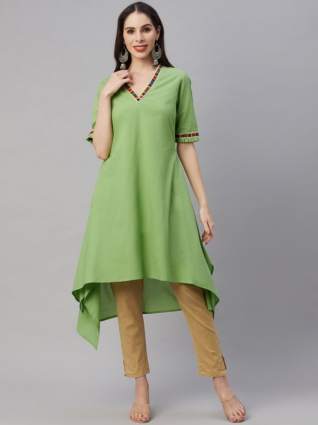 Buy YELLOW PARROT Women Green Kurta Kurtas for Women 18380312 Myntra