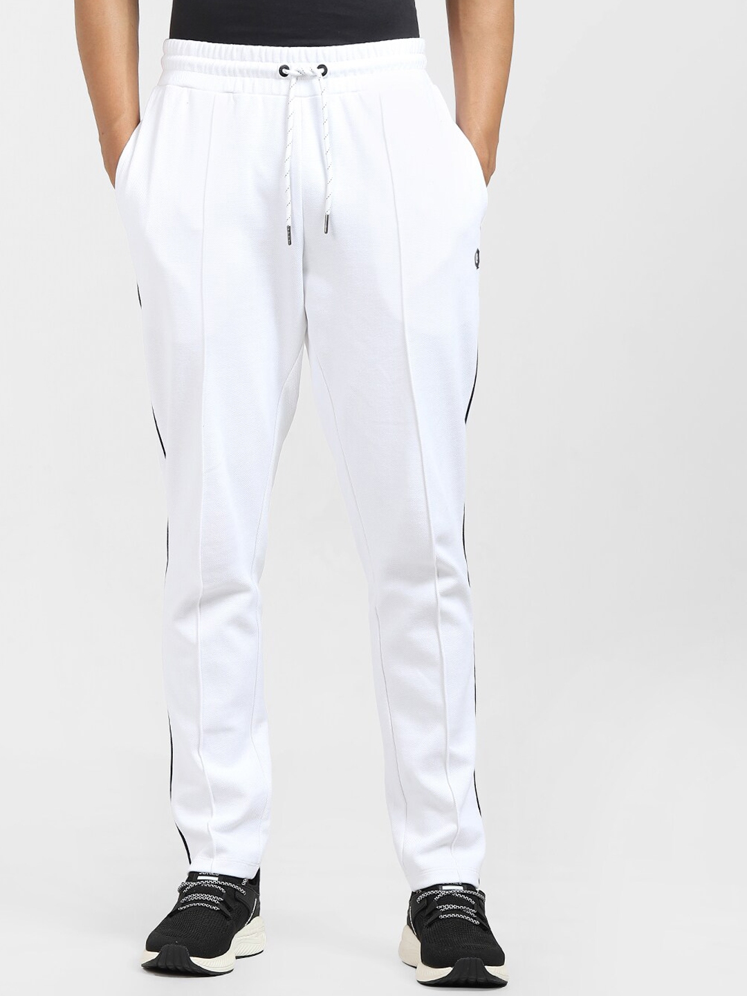 Buy Jack & Jones Men White Solid Track Pants - Track Pants for Men ...