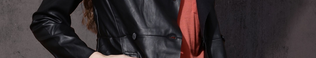 Buy Roadster Women Black Solid Longline Tailored Jacket - Jackets for ...