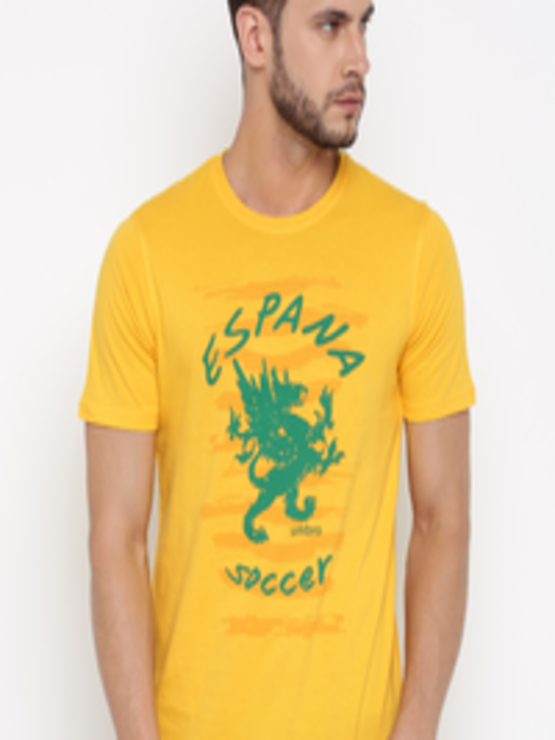 Buy Umbro Yellow Printed Pure Cotton T Shirt - Tshirts for Men 1839937 ...