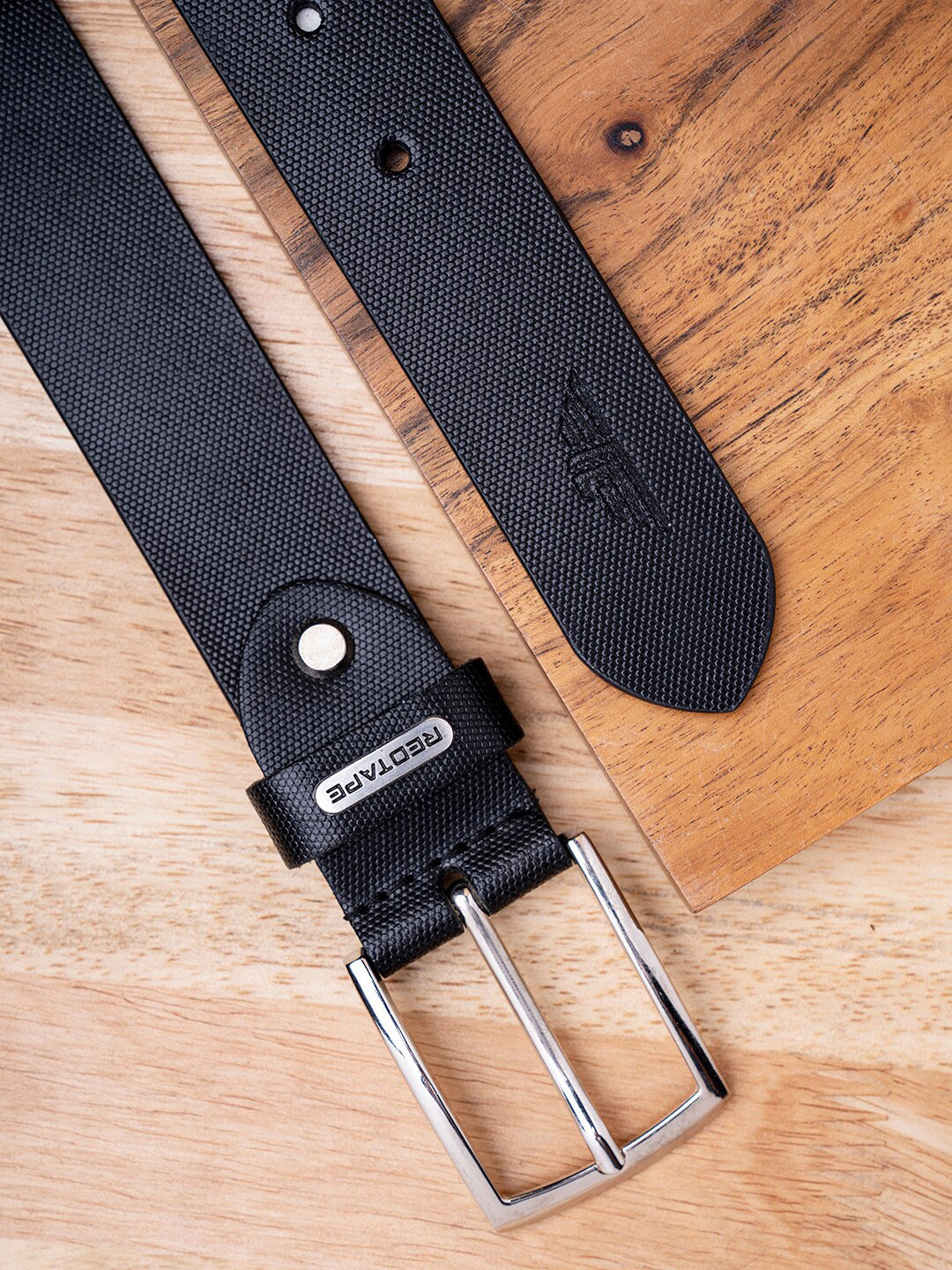 Buy Red Tape Men Black Textured Leather Formal Belt Belts for Men