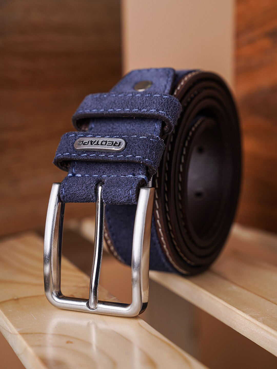Buy Red Tape Men Blue Leather Belt Belts for Men 18406292 Myntra