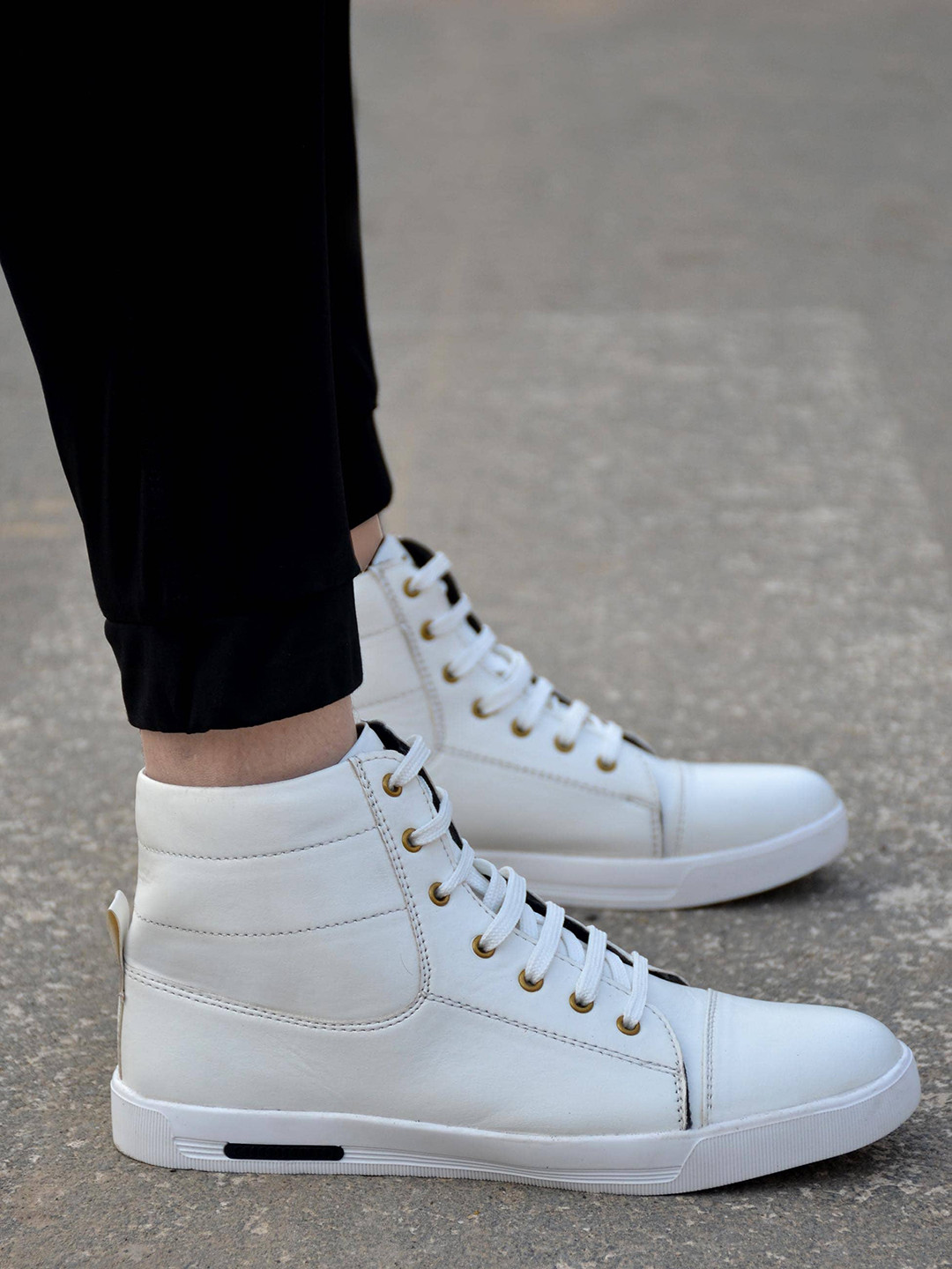 high heel white shoes for men
