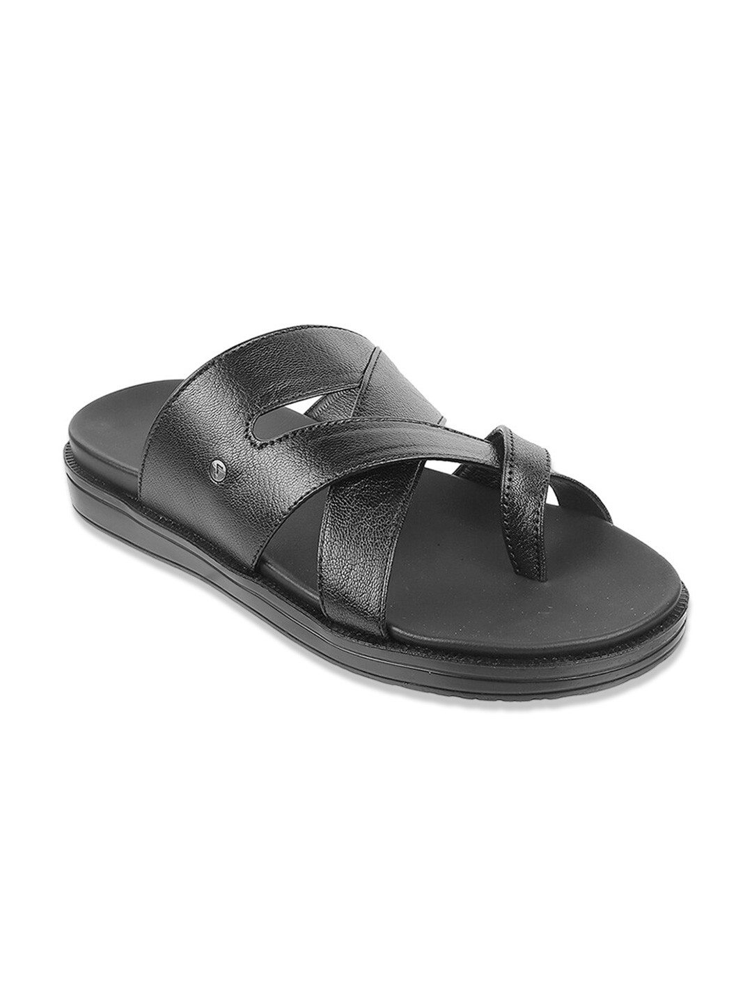 Buy Metro Men Black Leather Comfort Sandals Sandals for Men 18409342