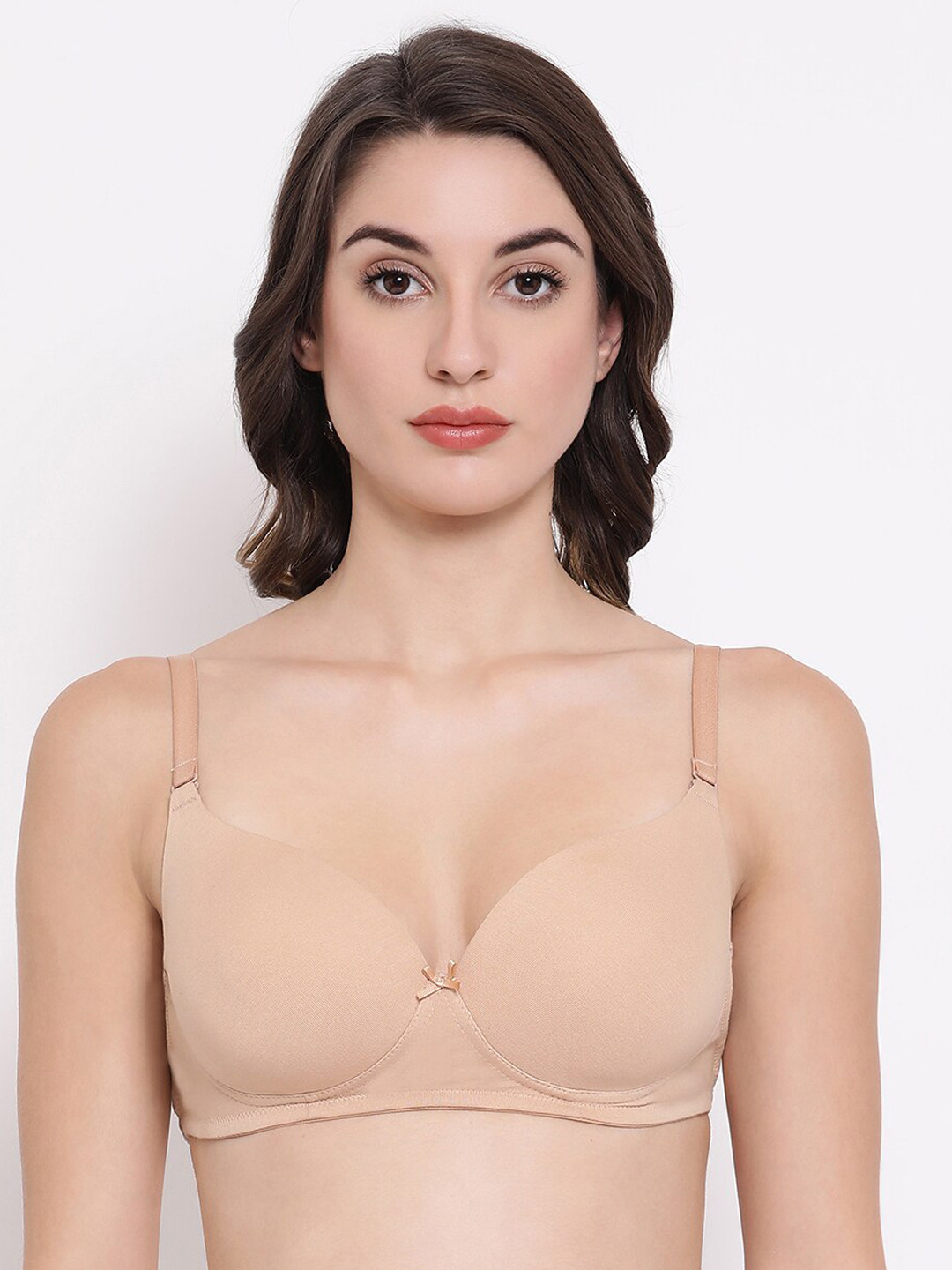 Buy Clovia Beige Bra Underwired Lightly Padded Bra for Women 18411478