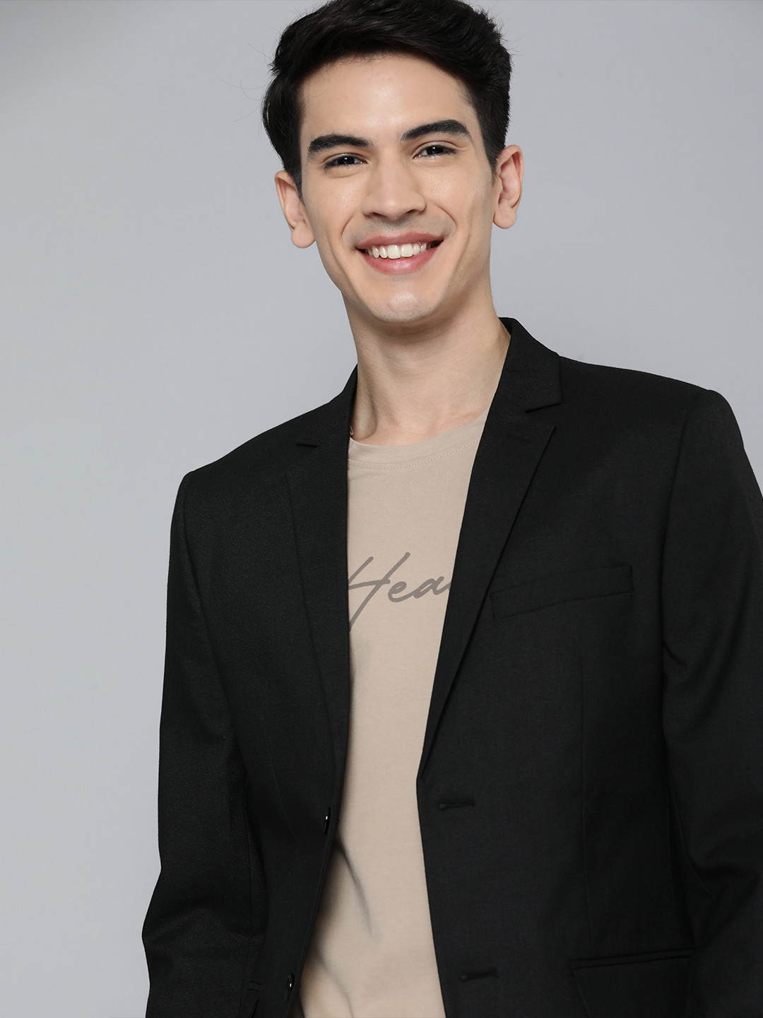 Buy HERE&NOW Men Black Solid Single Breasted Blazer Blazers For Diy Macrame Planter Hanger Trailing Torenia