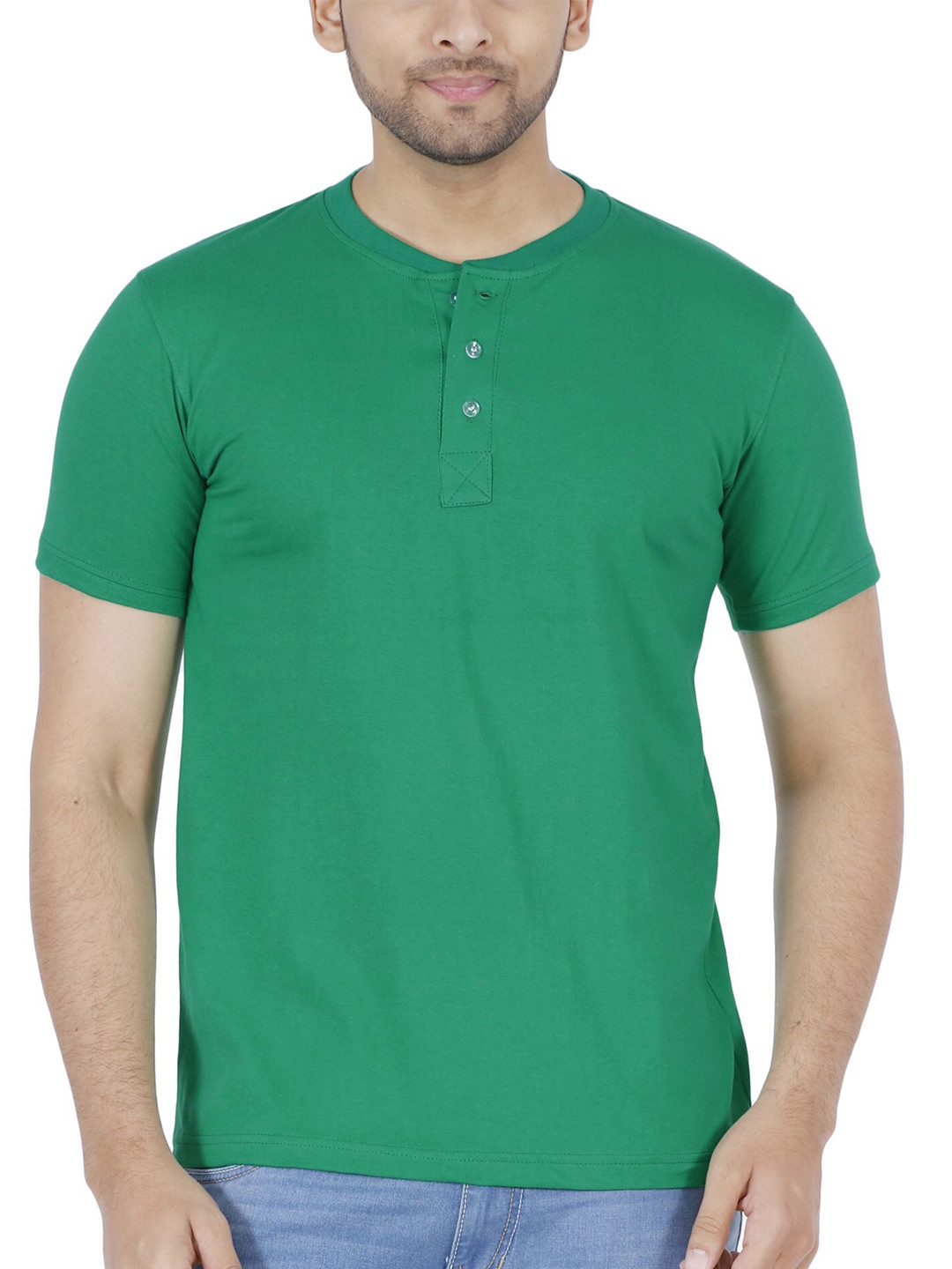 Buy Fleximaa Men Green Henley Neck T Shirt Tshirts for Men 18416392