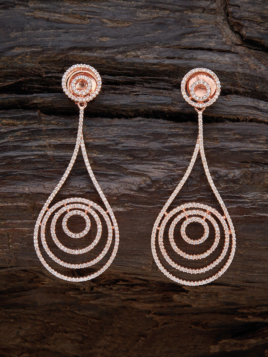 Buy Kushal's Fashion Jewellery White Circular Drop Earrings Earrings
