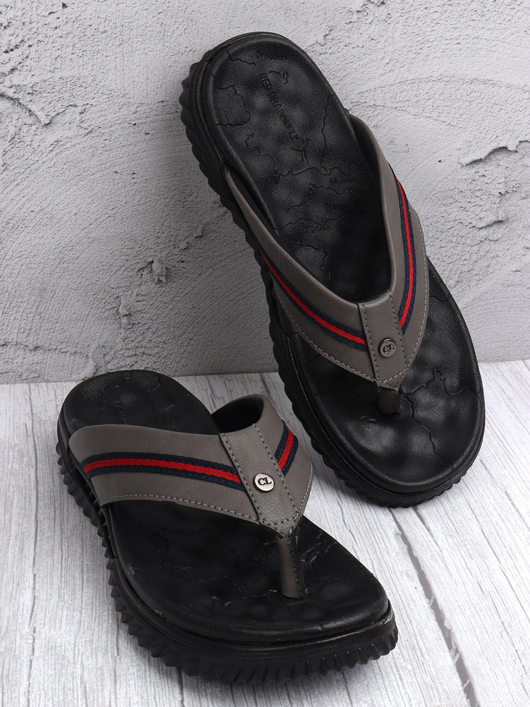 Buy Carlton London Men Grey Comfort Sandals Sandals for Men 18417262