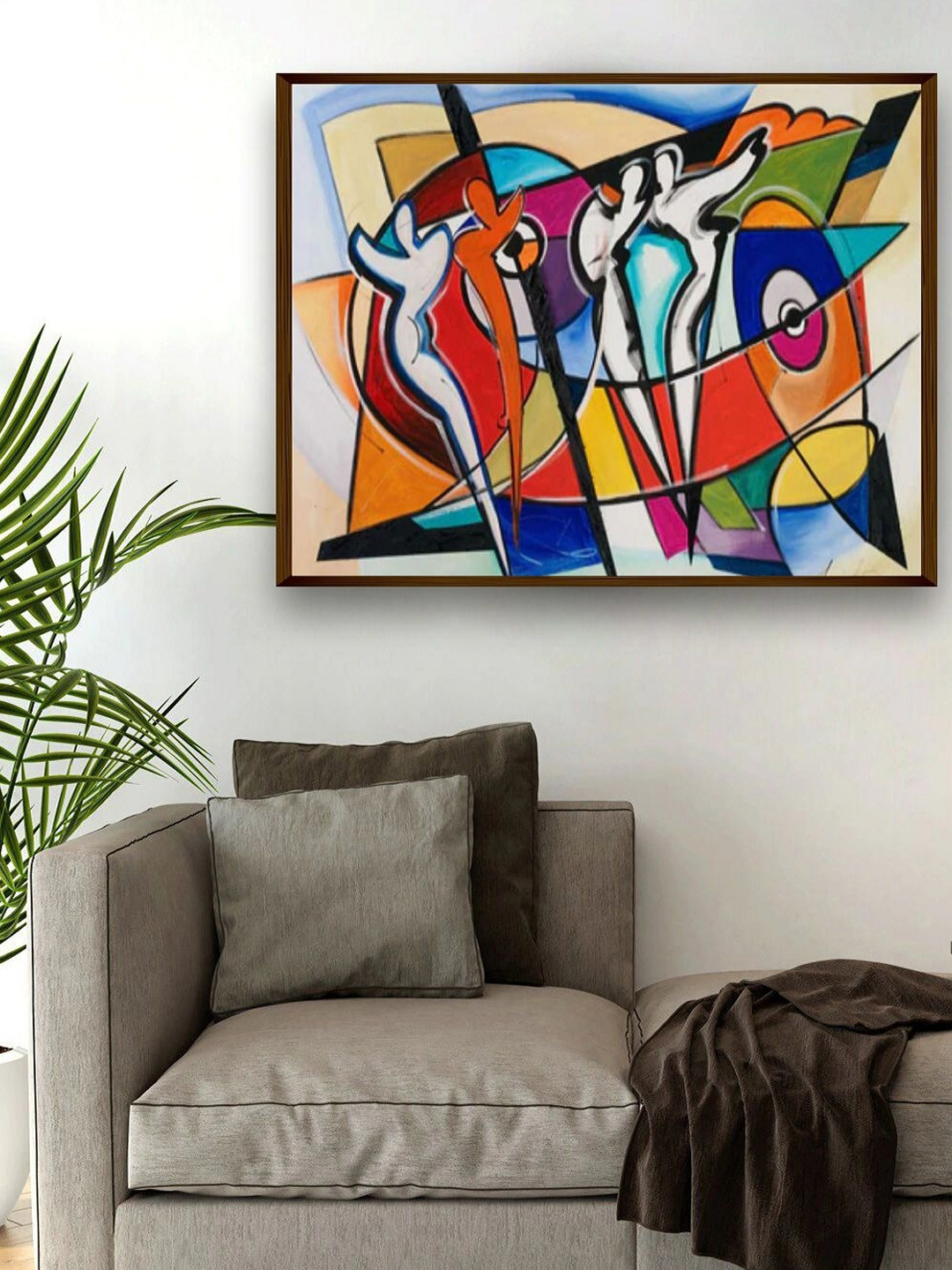 Buy The Art House Blue & Orange Abstract Painting Wall Art Wall Art