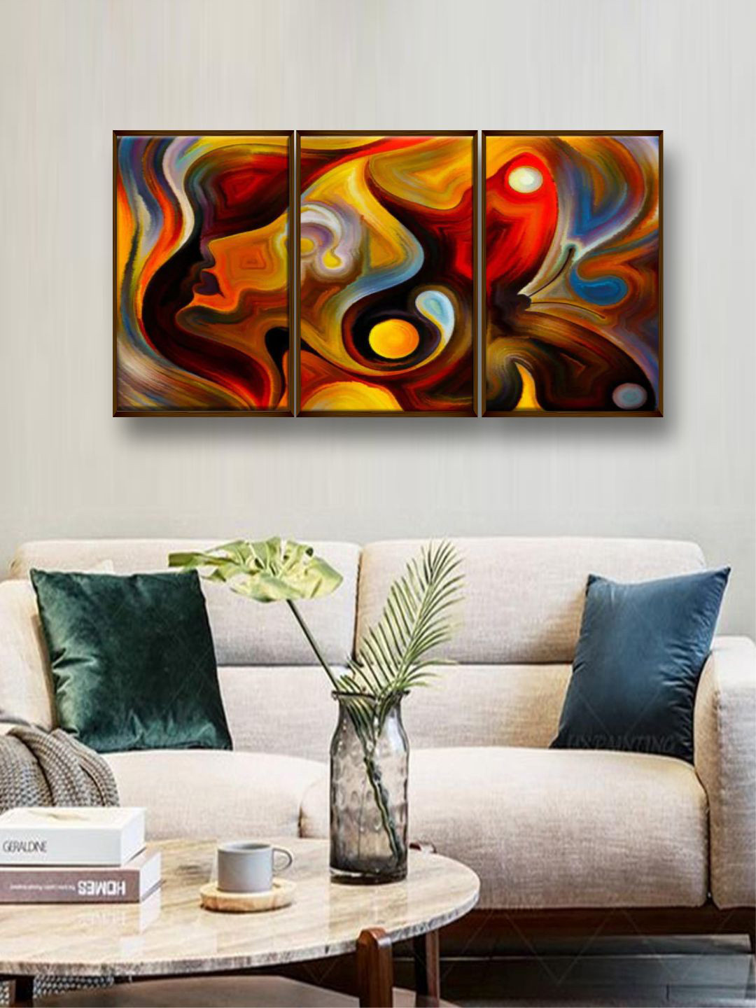 Buy The Art House Set Of 3 Multi Colored Abstract Painting Frame Wall