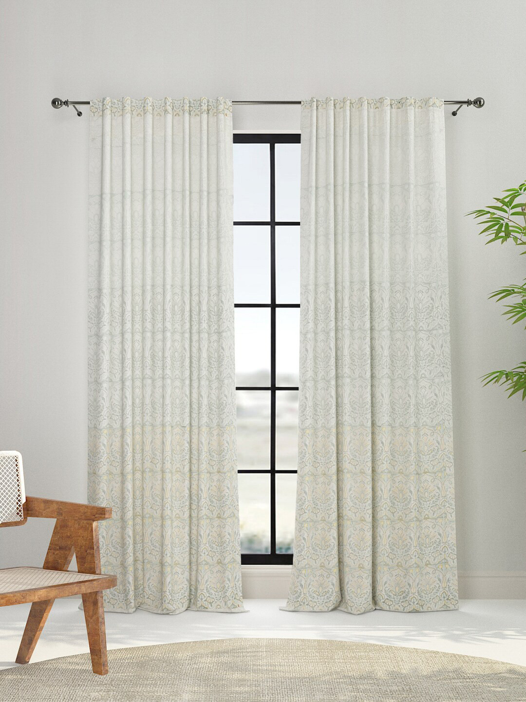 Buy Fabindia Teal Window Curtain Curtains And Sheers for Unisex 18419058 Myntra