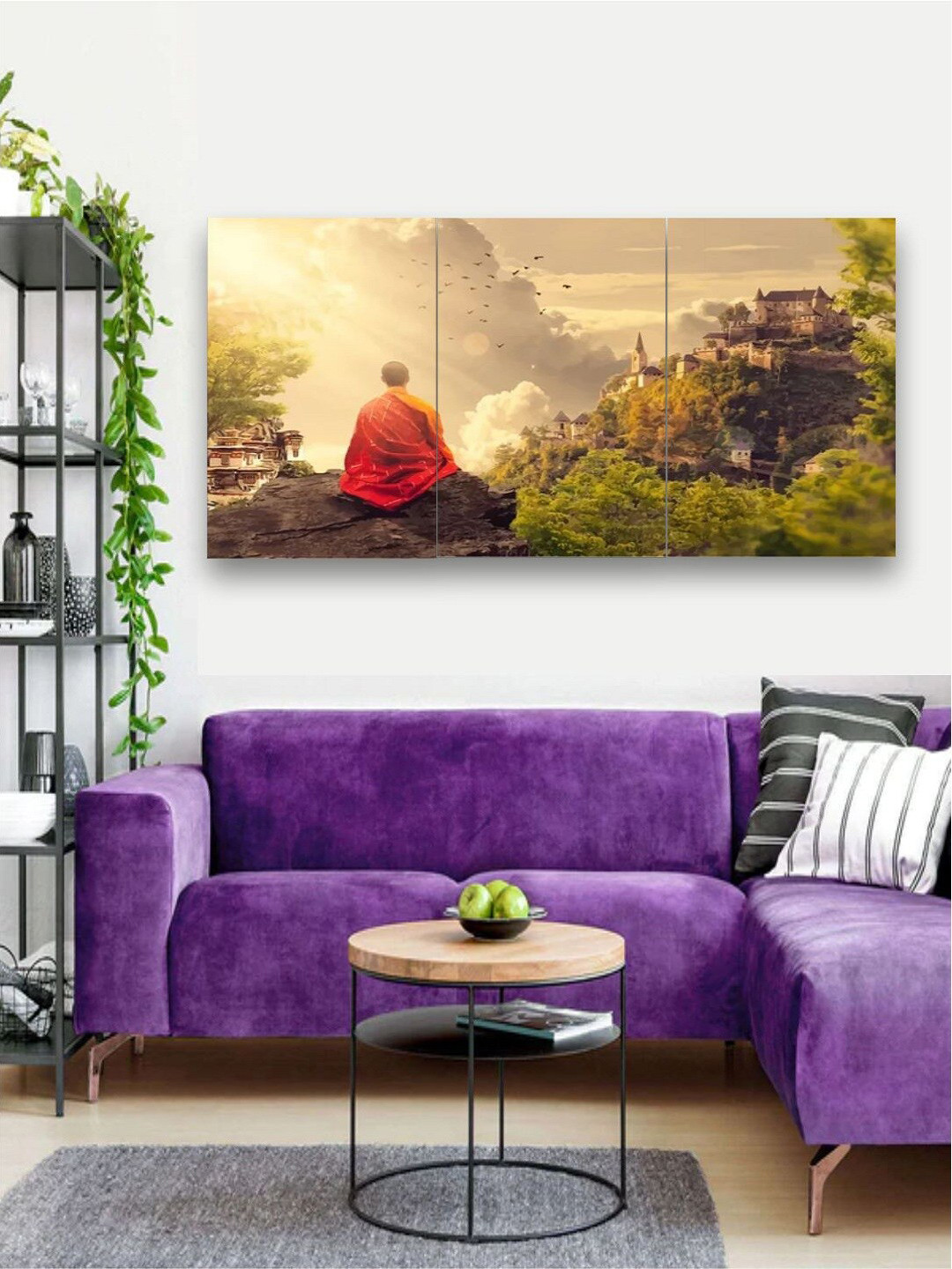 Buy The Art House Green & Red Abstract Painting Framed Wall Art Wall