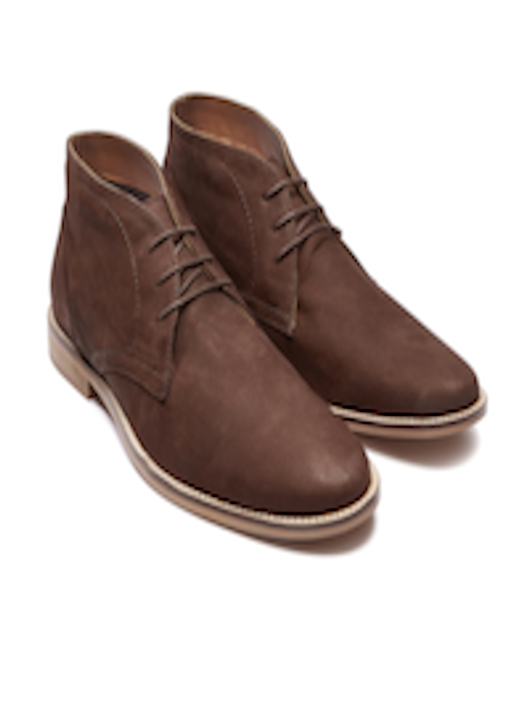 Buy Next Men Brown Solid Genuine Leather Chukka Boots - Casual Shoes ...