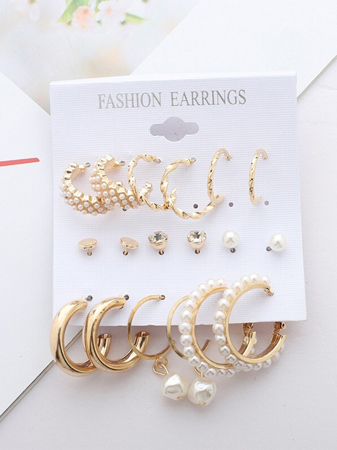 Buy ANNA CREATIONS Gold Toned Contemporary Studs Earrings - Earrings ...