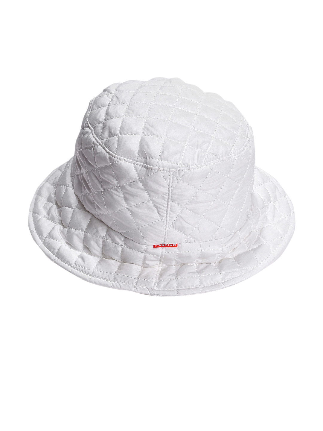 Buy HAUTE SAUCE By Campus Sutra Women White Solid Quilted Bucket Hat