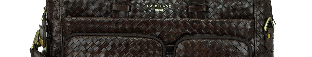 Buy Da Milano Women Brown Textured Leather Laptop Bag - Laptop Bag for Women 1843088 | Myntra