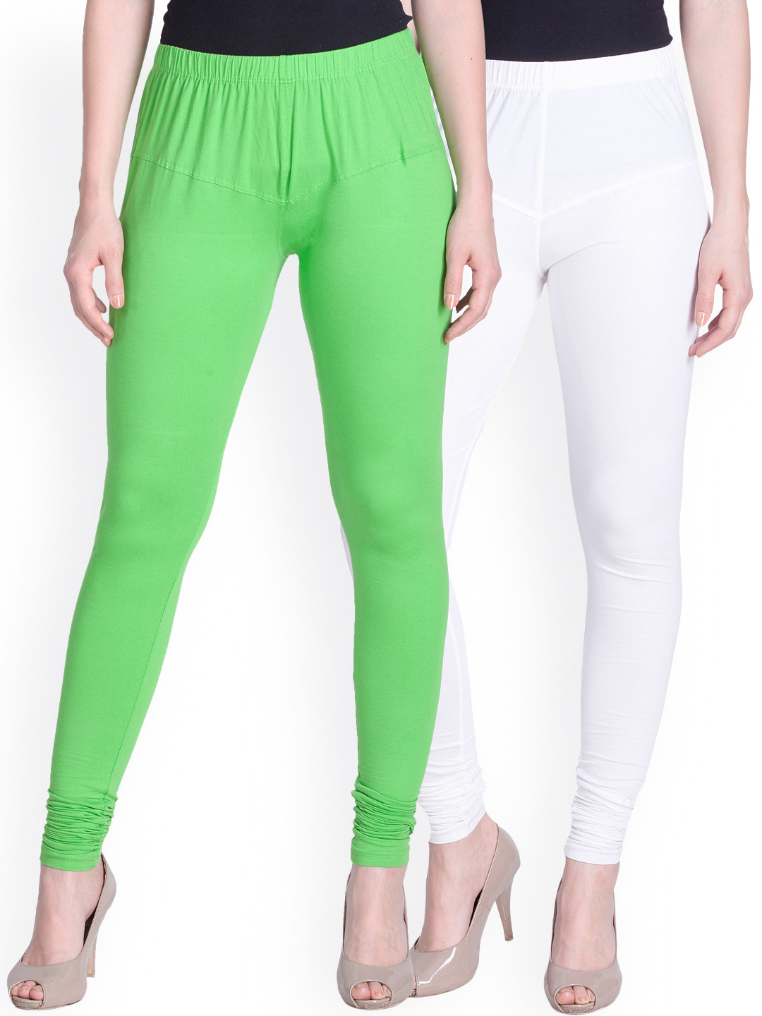 Buy LYRA SILK Pack Of 2 Churidar Leggings Leggings for Women 1843161