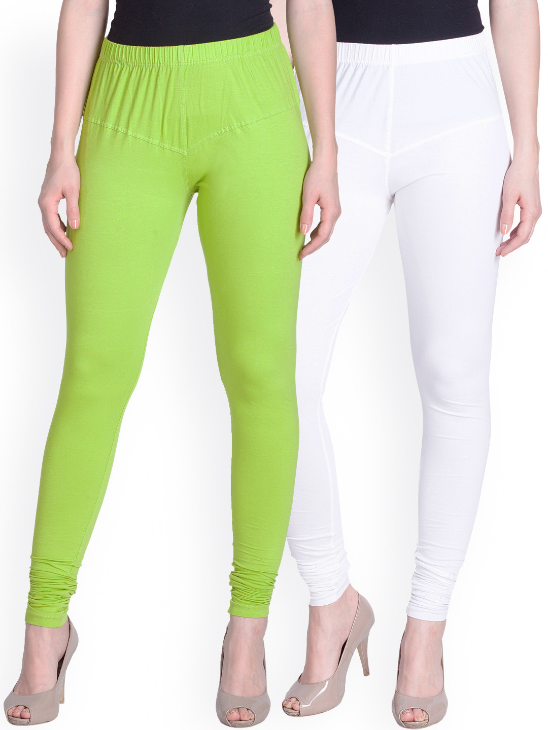 Buy LYRA SILK Pack Of 2 Churidar Leggings Leggings for Women 1843164