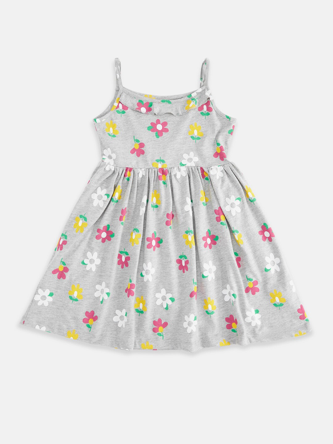 Buy Pantaloons Junior Grey Melange Dress Dresses for Girls 18431898