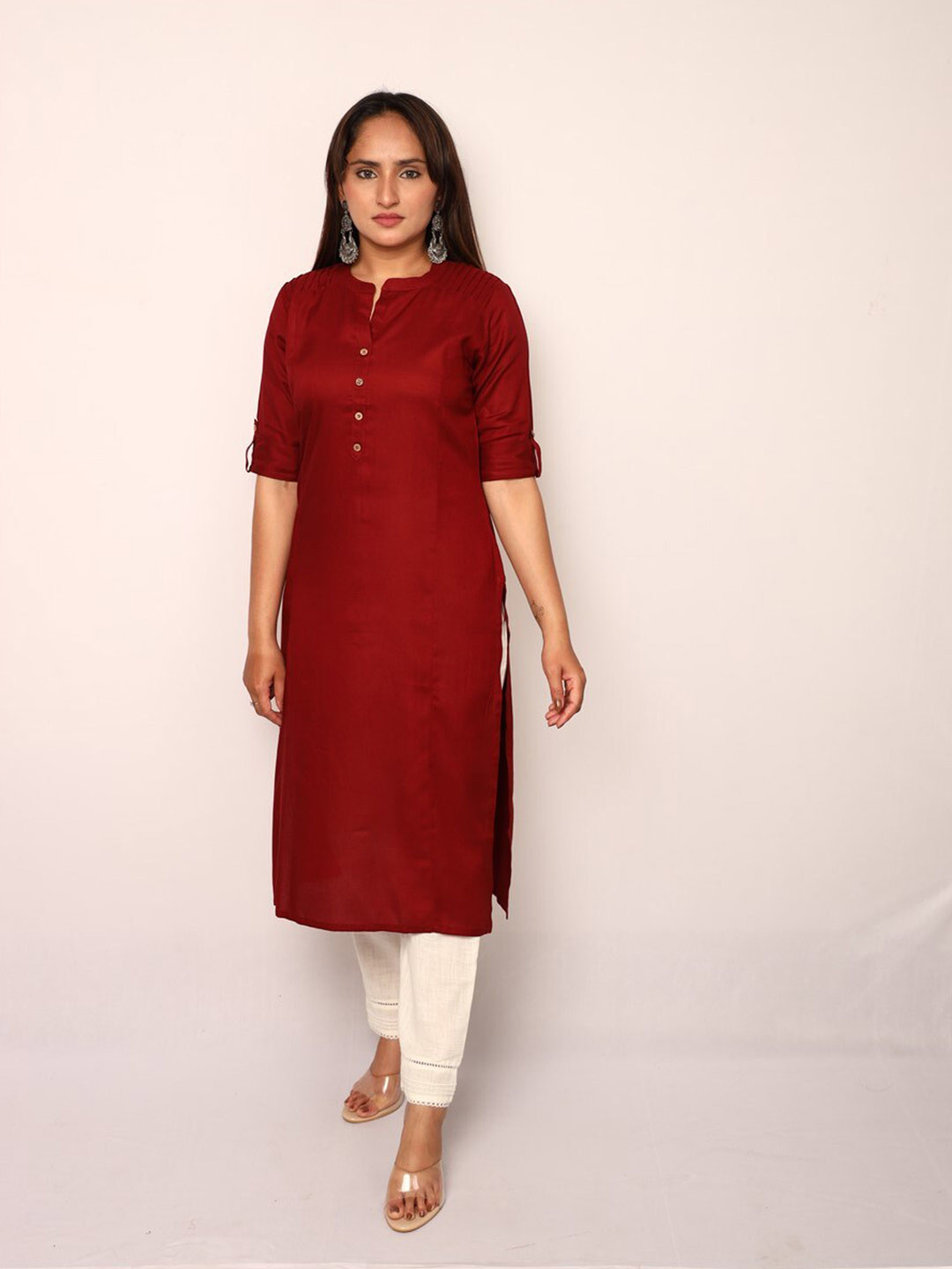 Buy Vedic Maroon & Maroon Kurti Kurtis for Women 18435836 Myntra