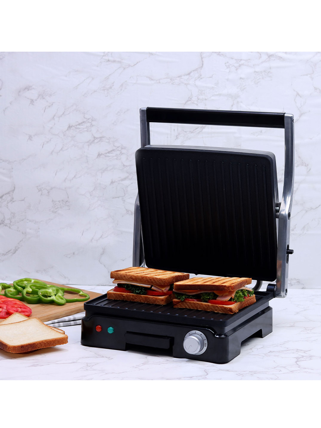 Buy Wonderchef Silver Toned & Black Sandwich Maker Sandwich Maker for