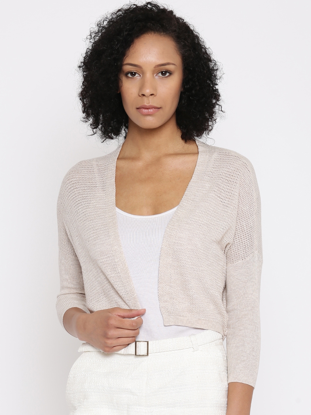 Buy ONLY Beige Patterned Shrug Shrug for Women 1844707 Myntra