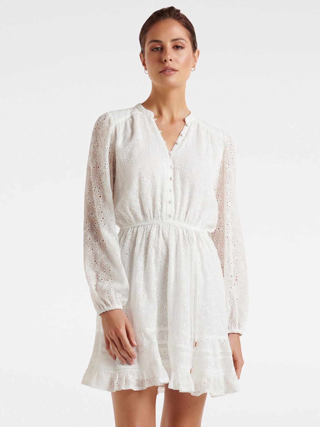Buy Forever New White Lace Dress - Dresses for Women 18450274 | Myntra