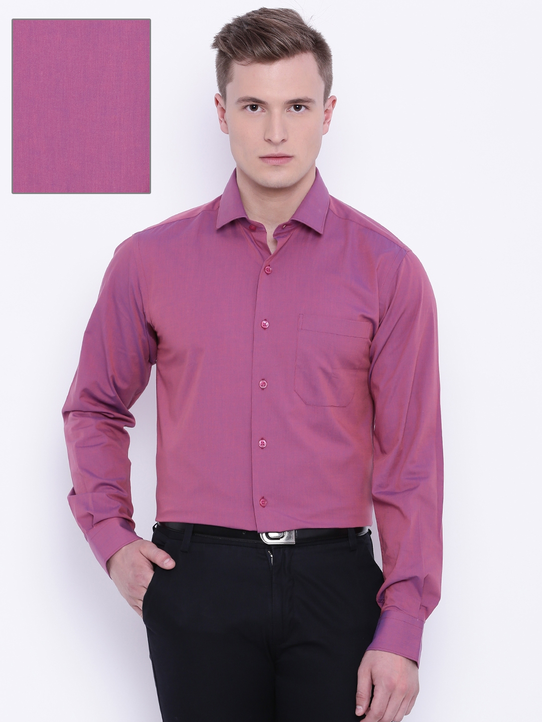 magenta shirt combination