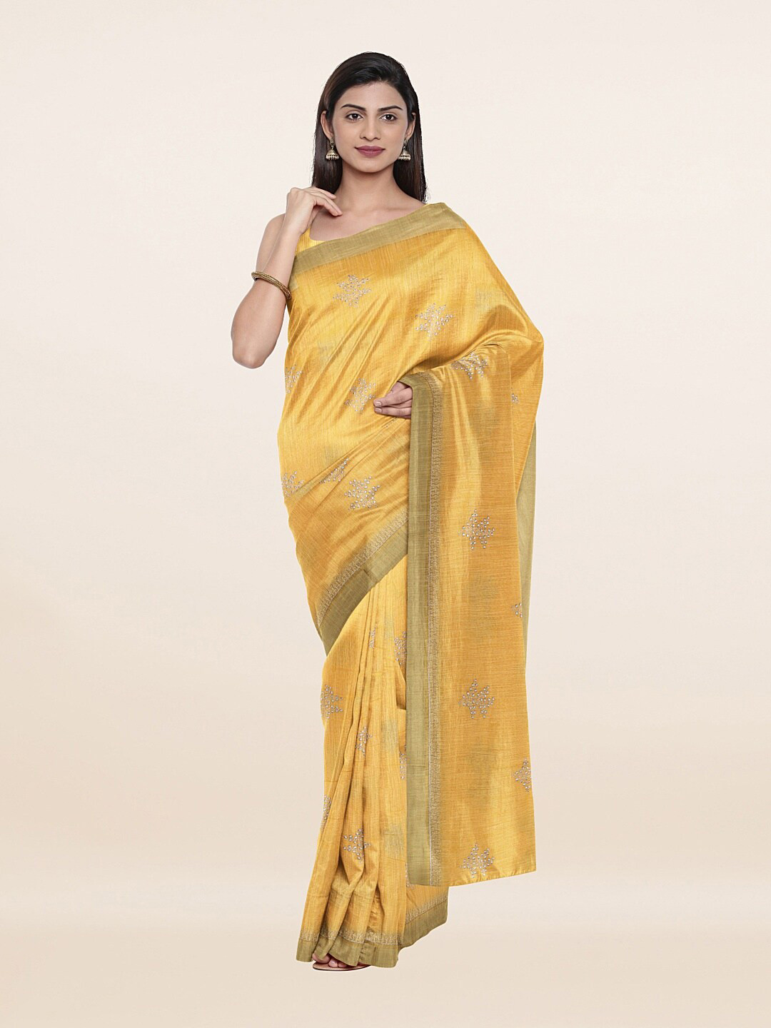 Buy Pothys Women Yellow Sarees Sarees for Women 18462310 Myntra