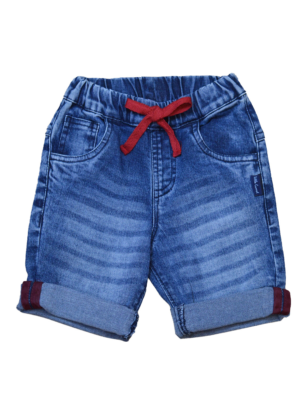 Buy Little Carrot Boys Blue Washed Denim Shorts Shorts for Boys