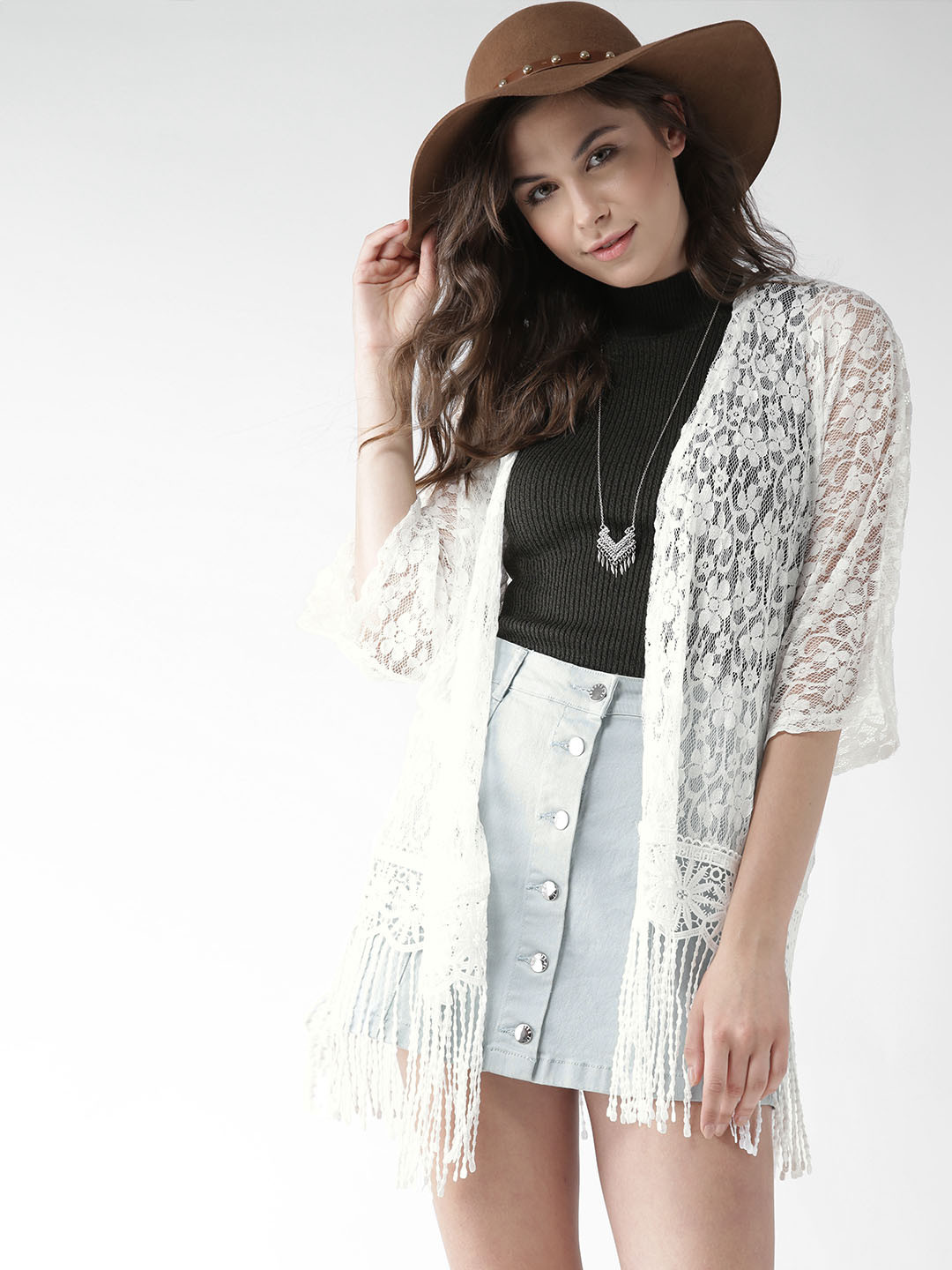 Buy FOREVER 21 White Lace Shrug Shrug for Women 1846495 Myntra